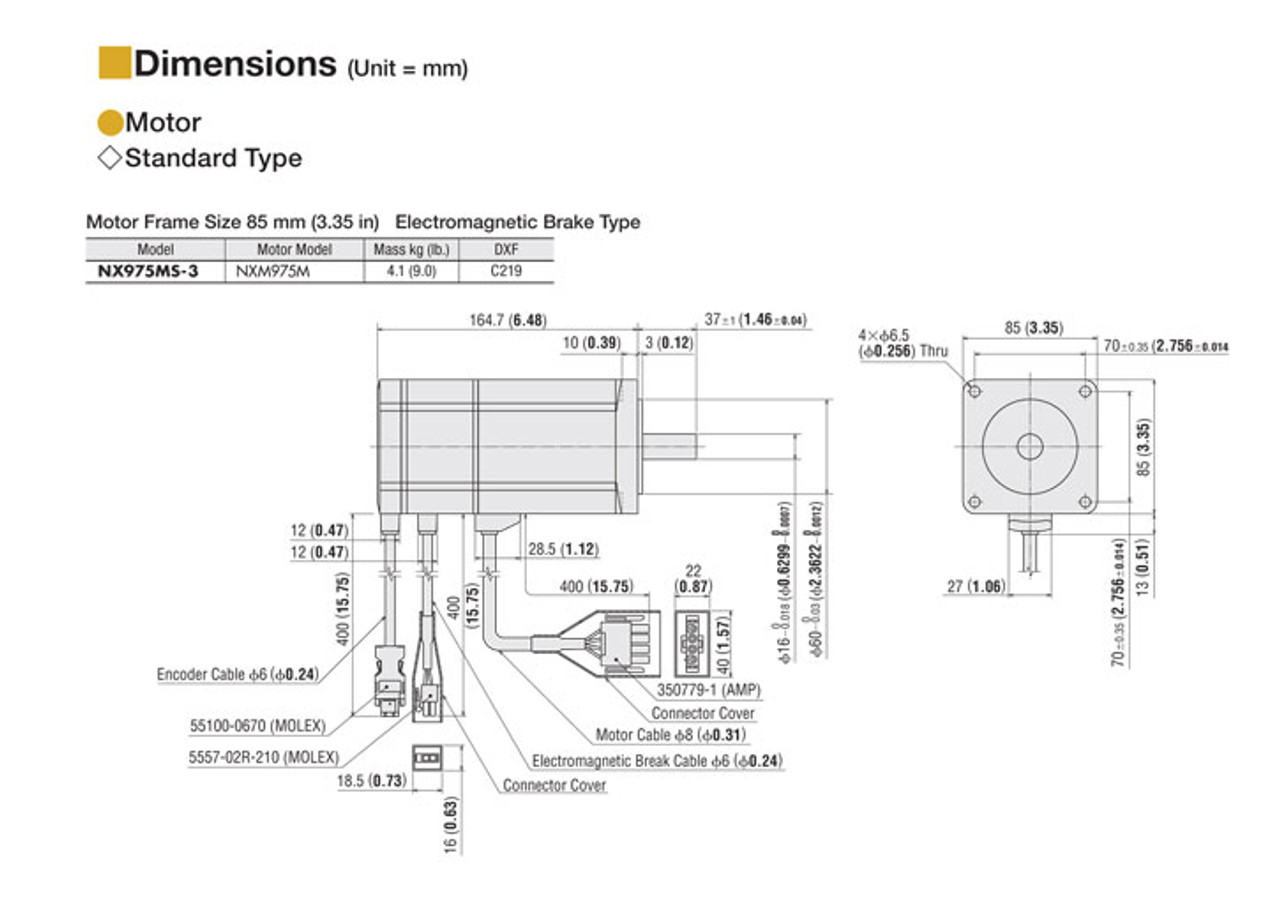 NX975MS-3 - Dimensions