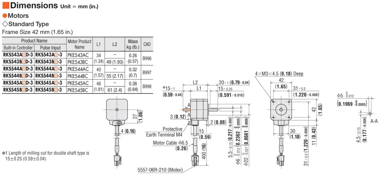 RKS543BAD-3 - Specifications