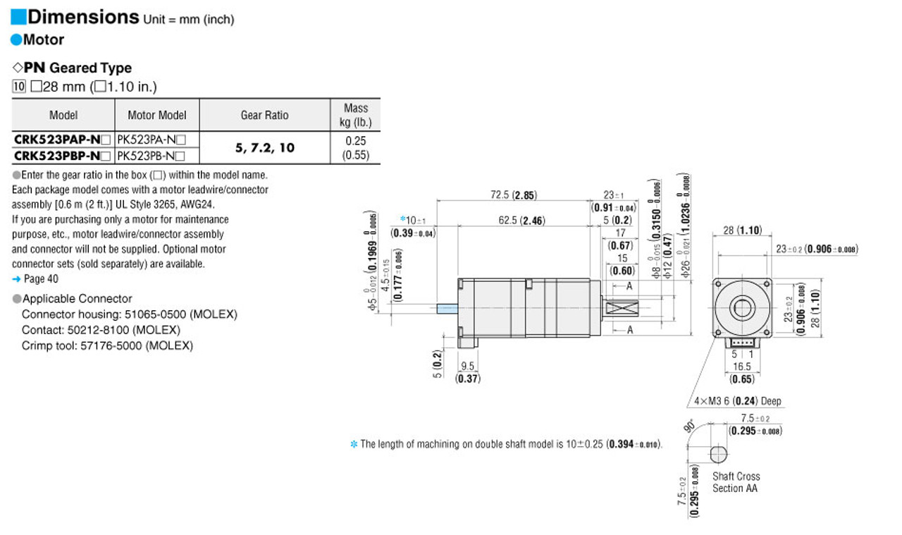 PK523PB-N7.2 - Dimensions