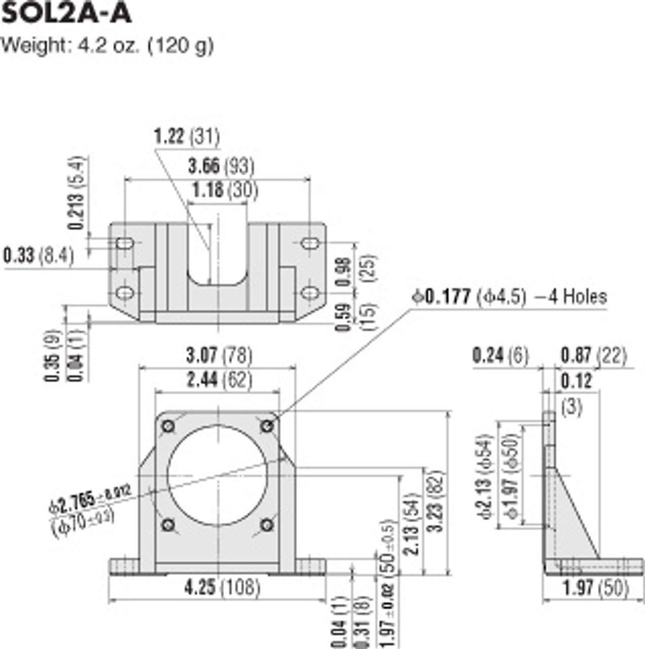 SOL2A-A - Dimensions