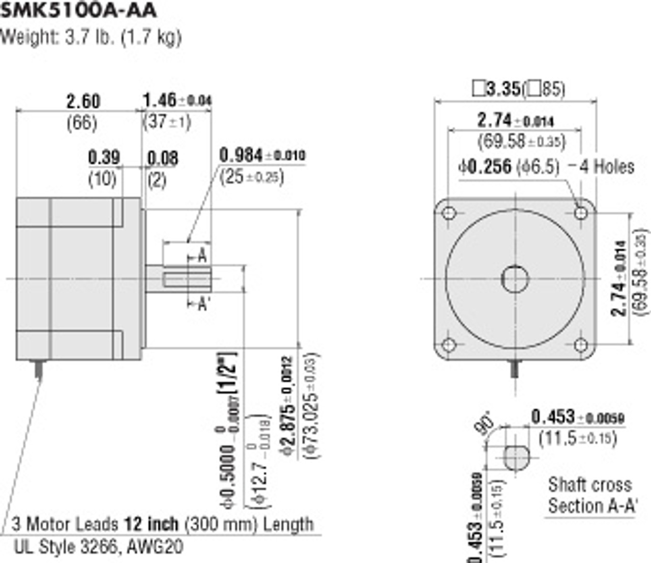 SMK5100A-AA - Dimensions