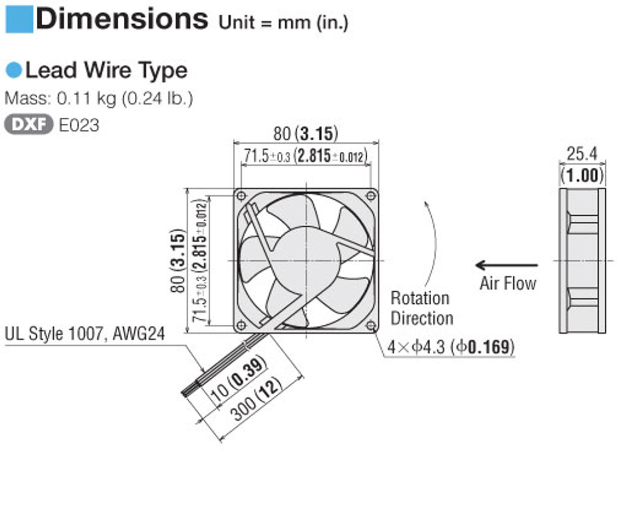 T-MDA825-12-G - Dimensions