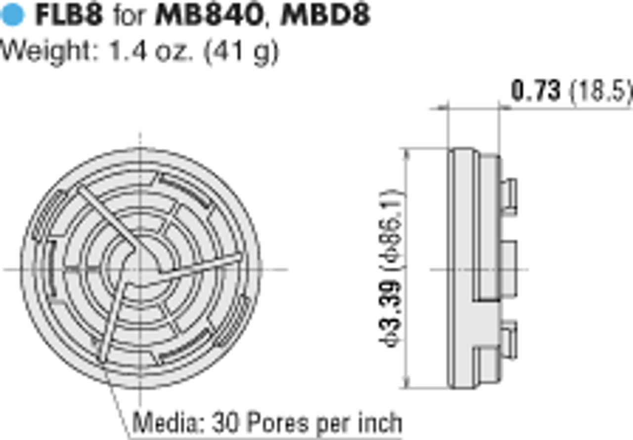 T-MBD8-24-FA - Dimensions