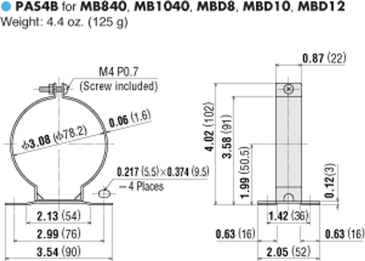 T-MBD8-24A-FA - Dimensions