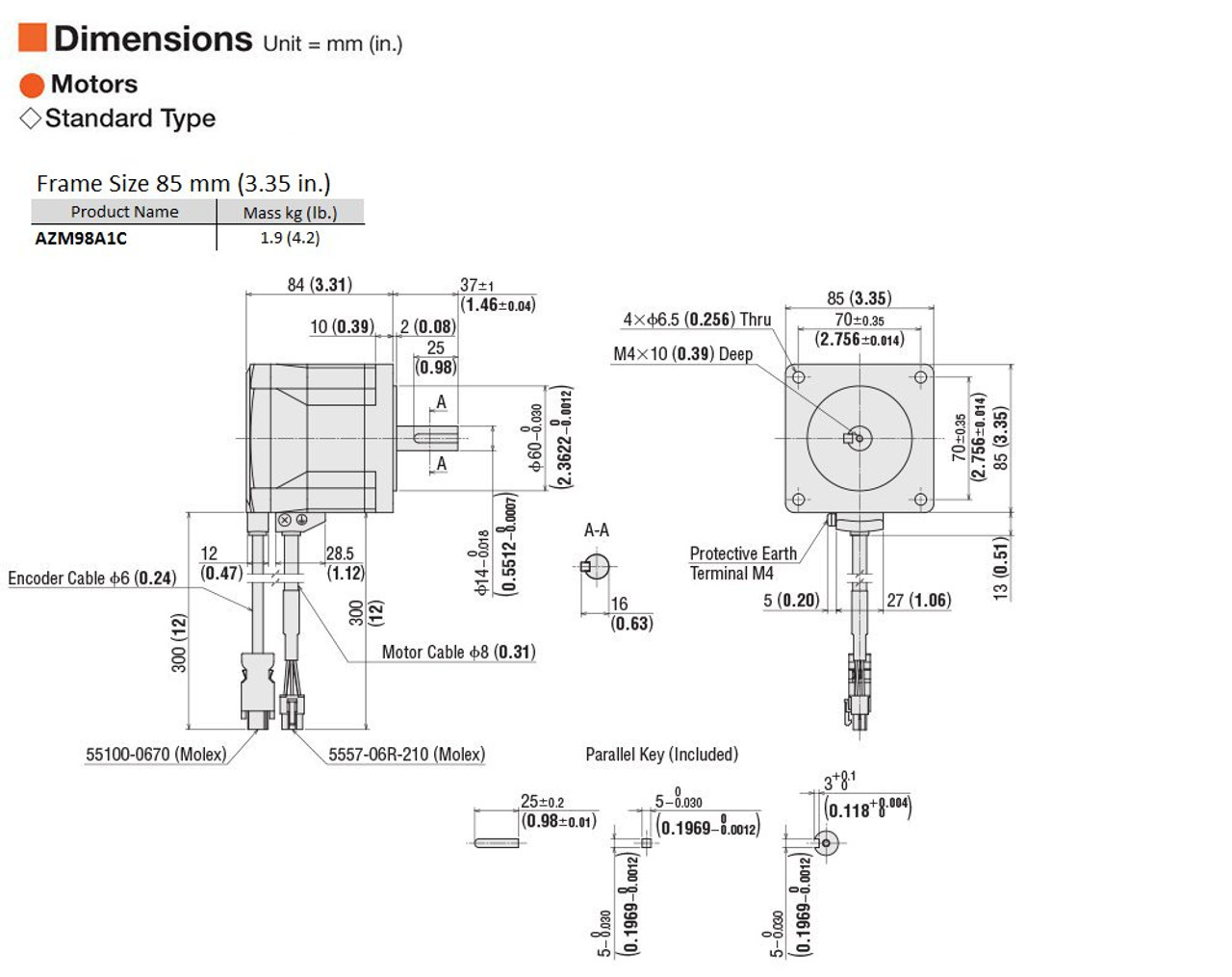 AZM98A1C - Dimensions