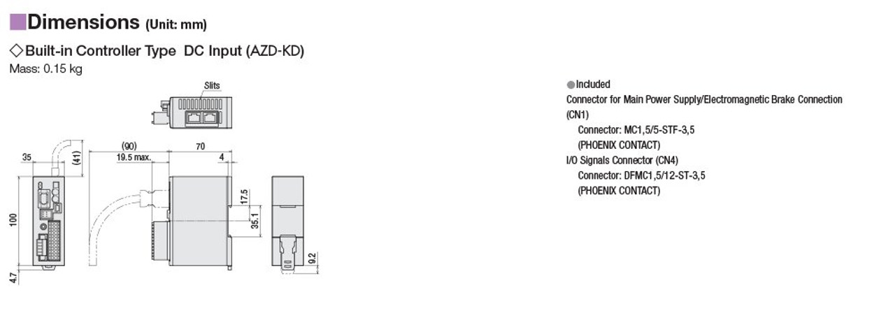 EAC6-E20-AZMKD - Dimensions