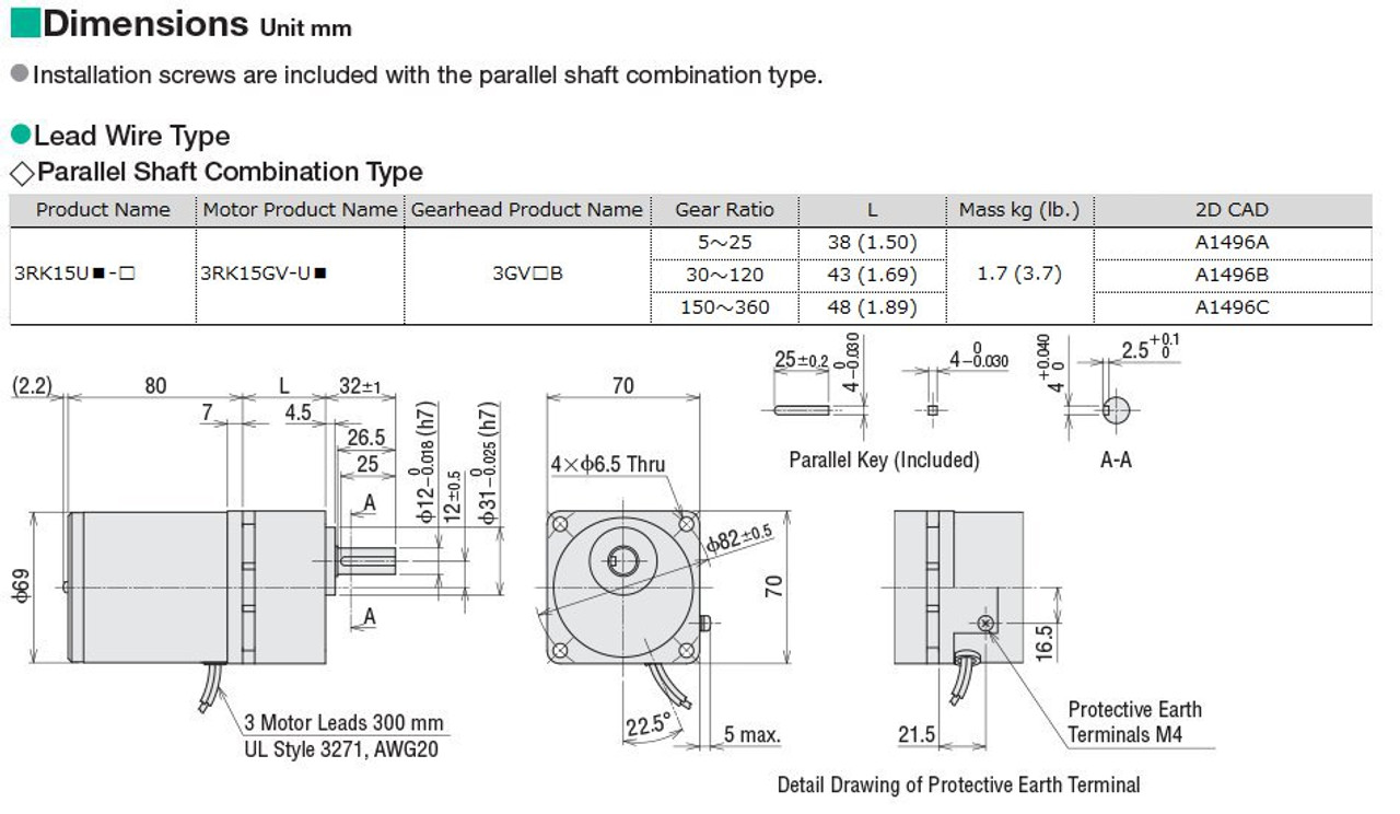 3RK15UC-100 - Dimensions