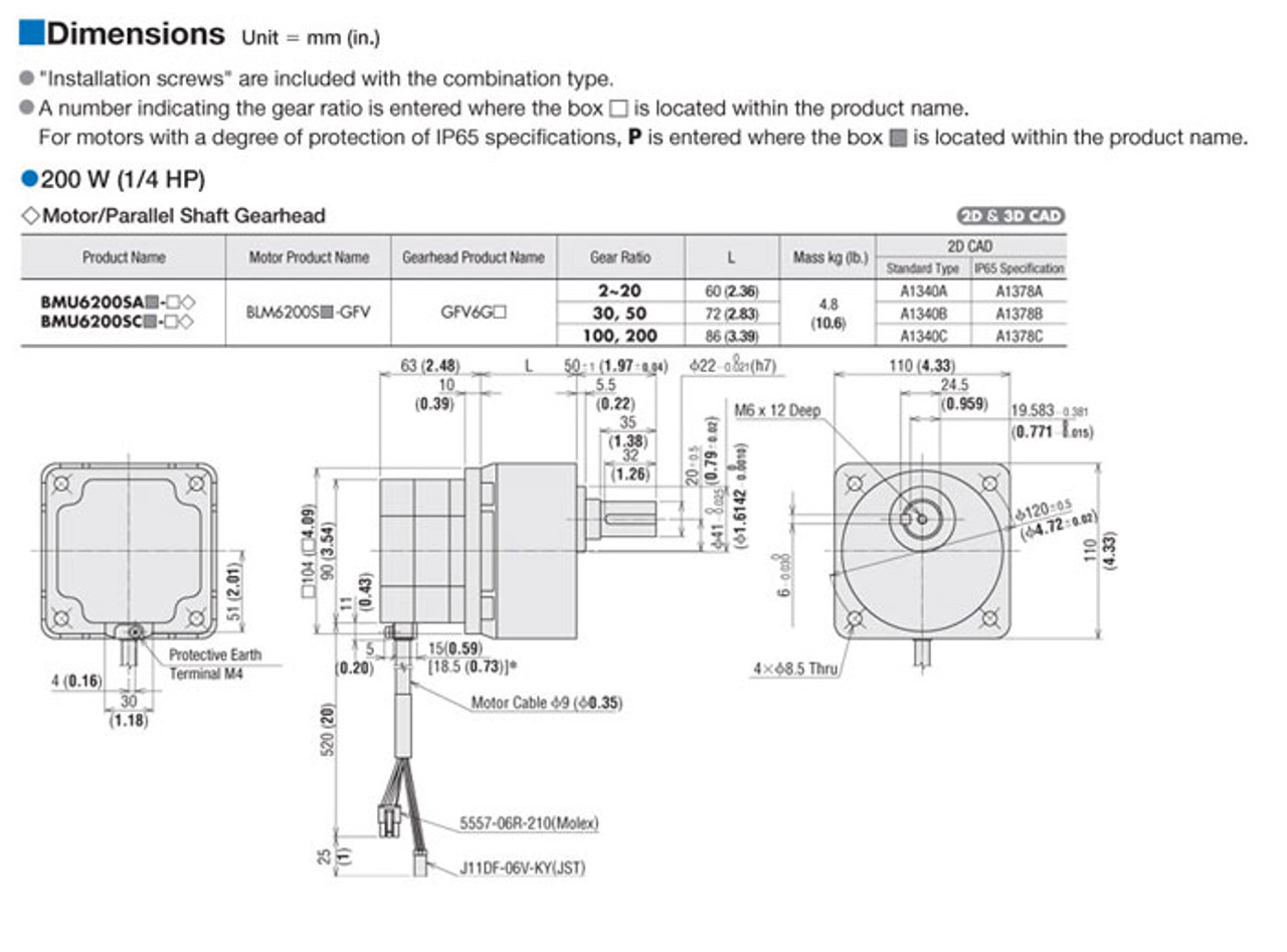 BLM6200S-10 - Dimensions