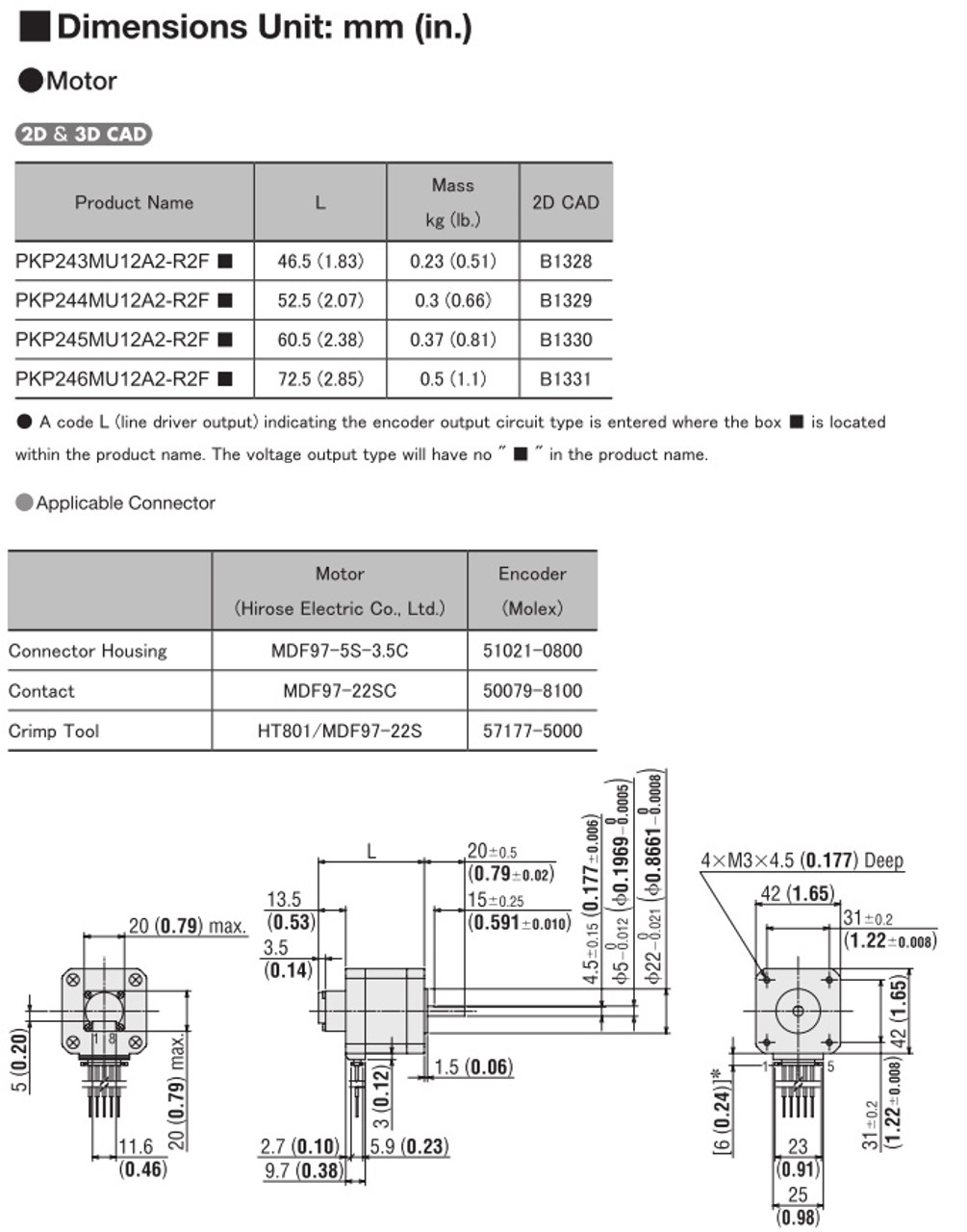 PKP244MU12A2-R2F - Dimensions