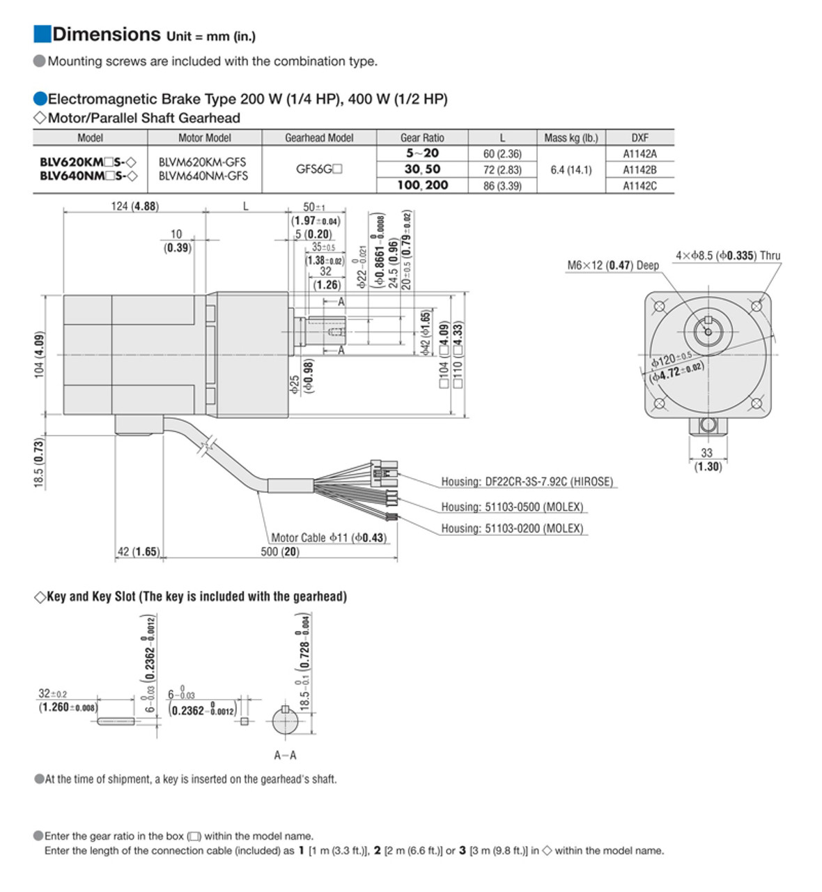 BLV620KM10S-3 - Dimensions