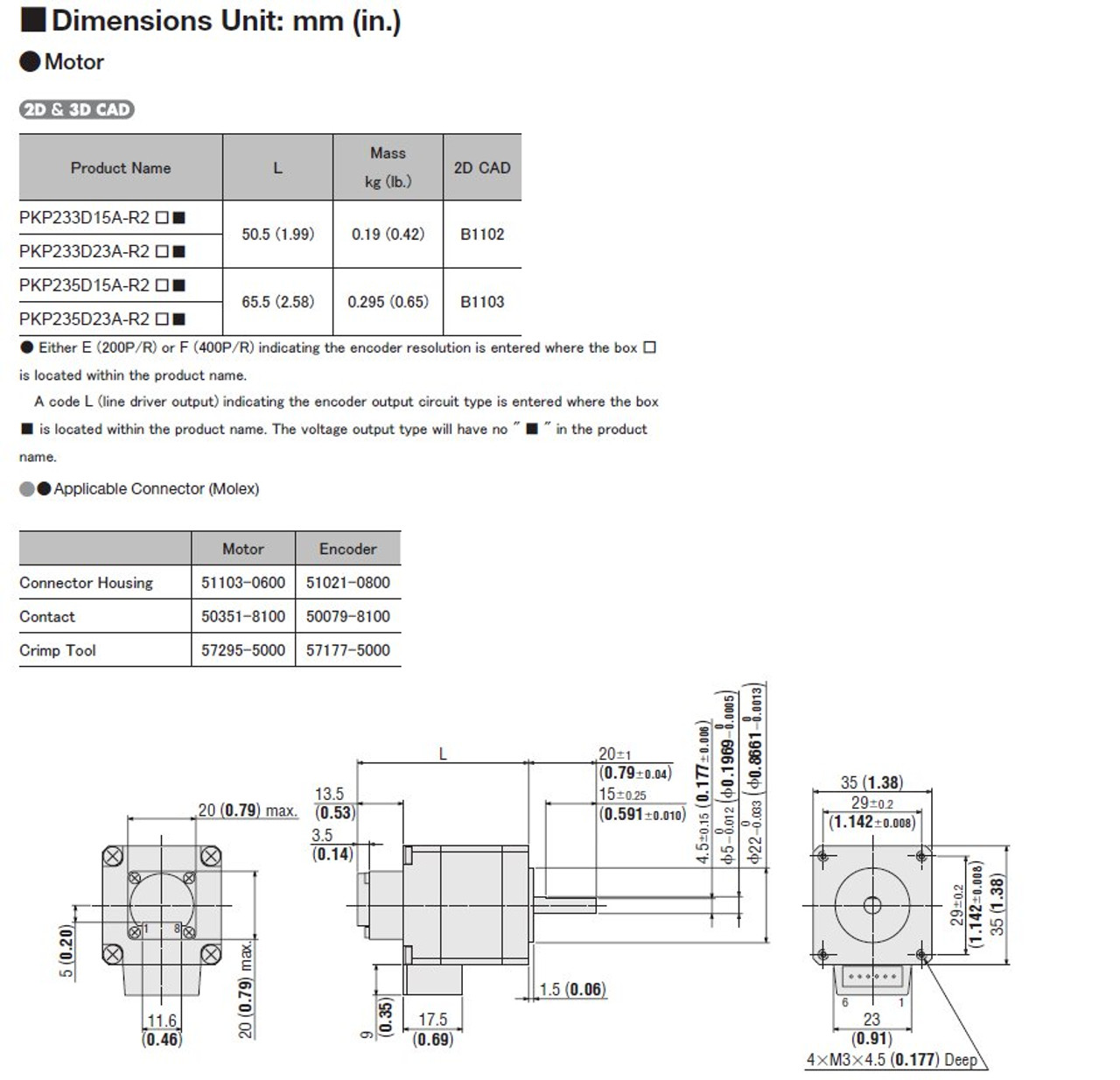 PKP233D23A-R2F - Dimensions