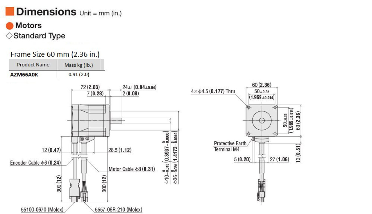 AZM66A0K - Dimensions