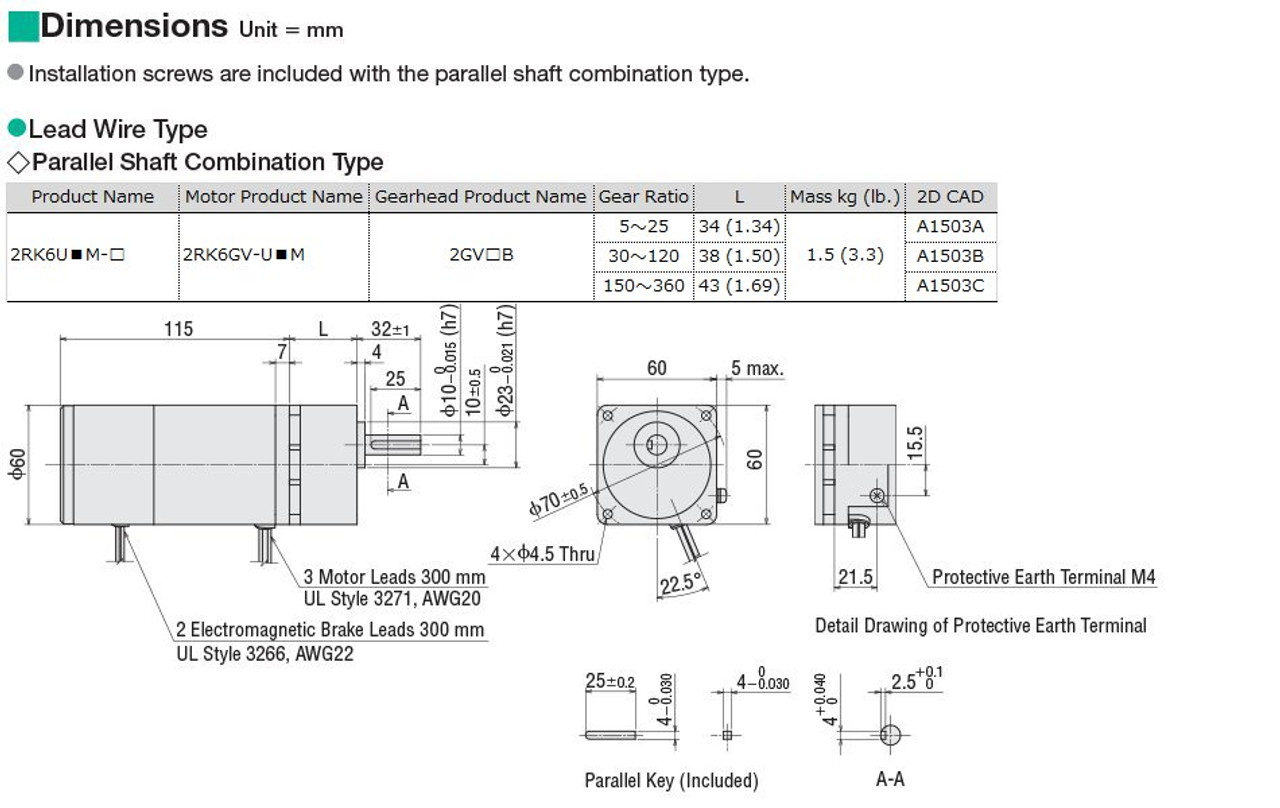 2RK6UAM-50 - Dimensions