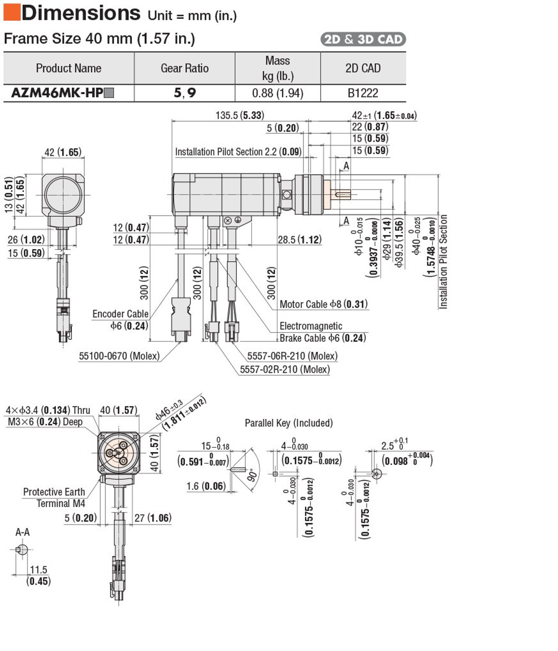 AZM46MK-HP5 - Dimensions