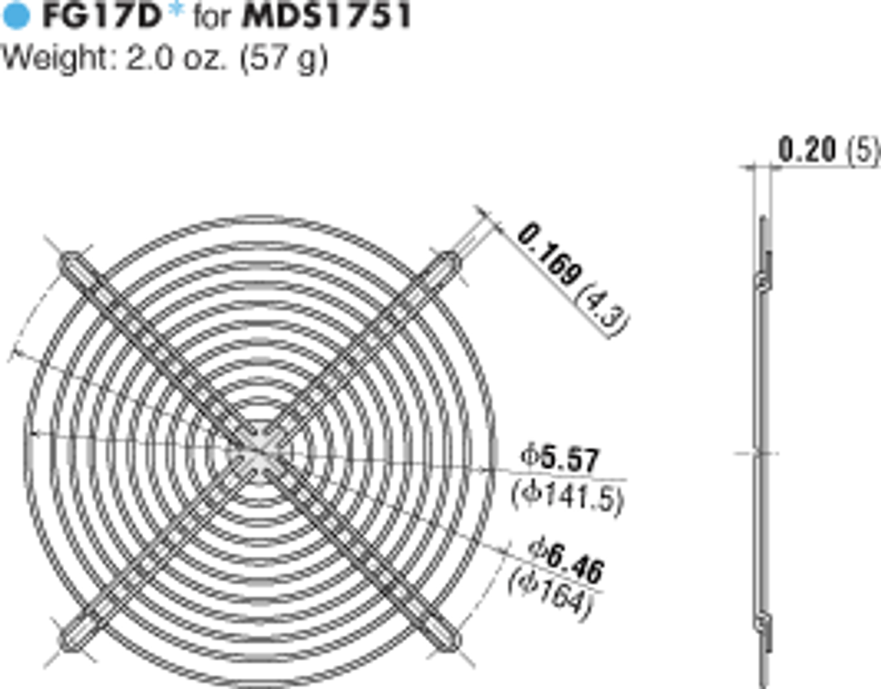 A-1751-G - Dimensions