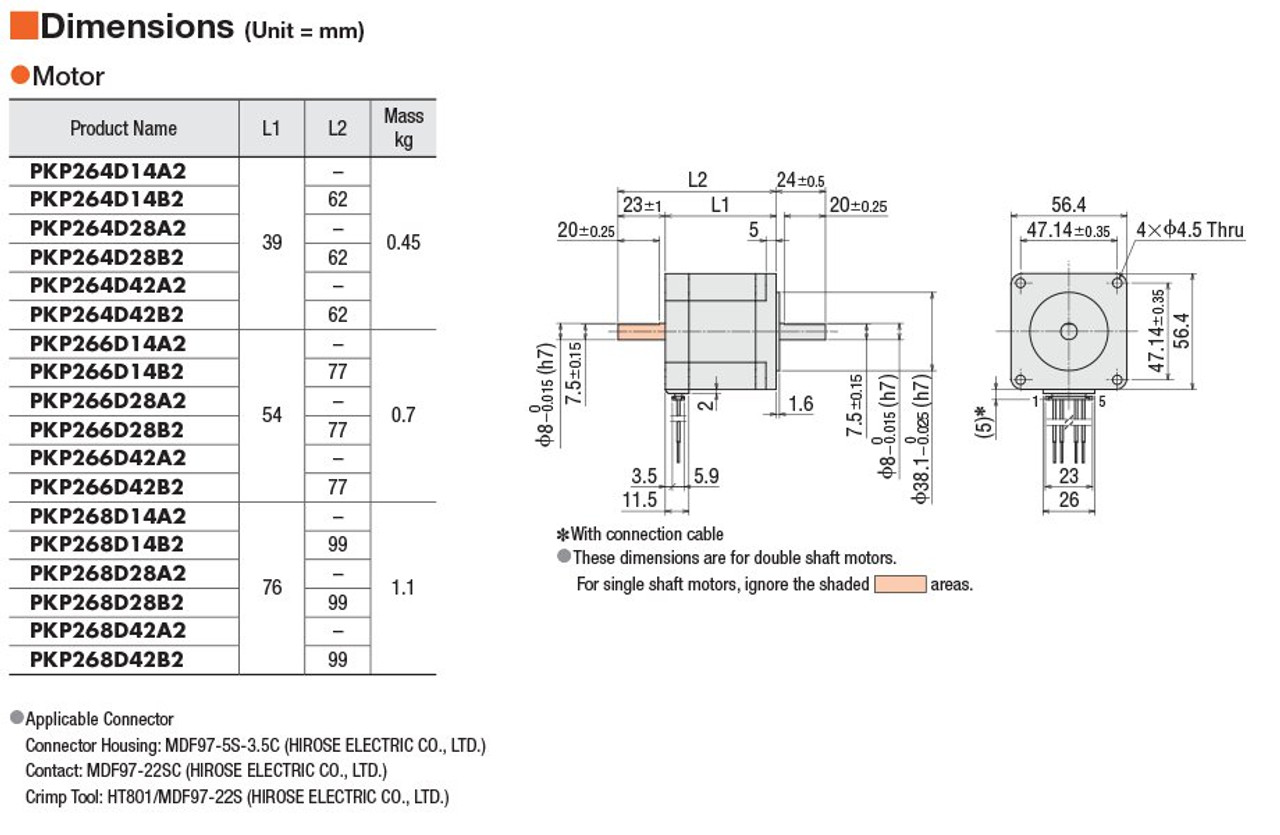 PKP264D14B2 - Dimensions