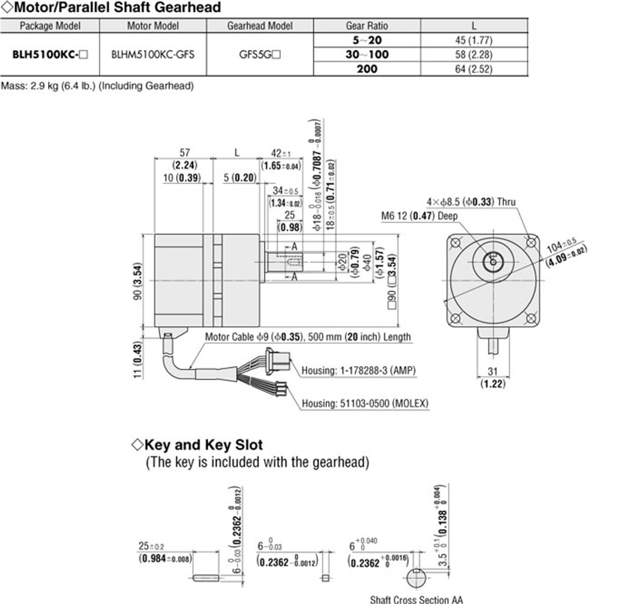 BLH5100KC-50 - Dimensions