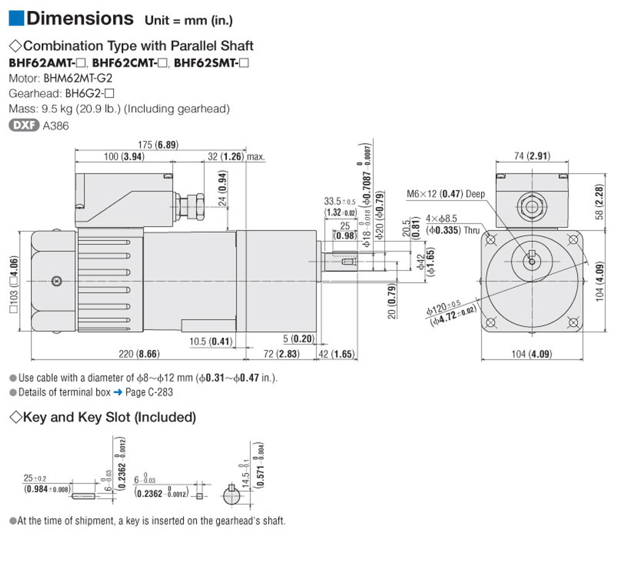 BHM62MT-G2 / BH6G2-50 - Dimensions