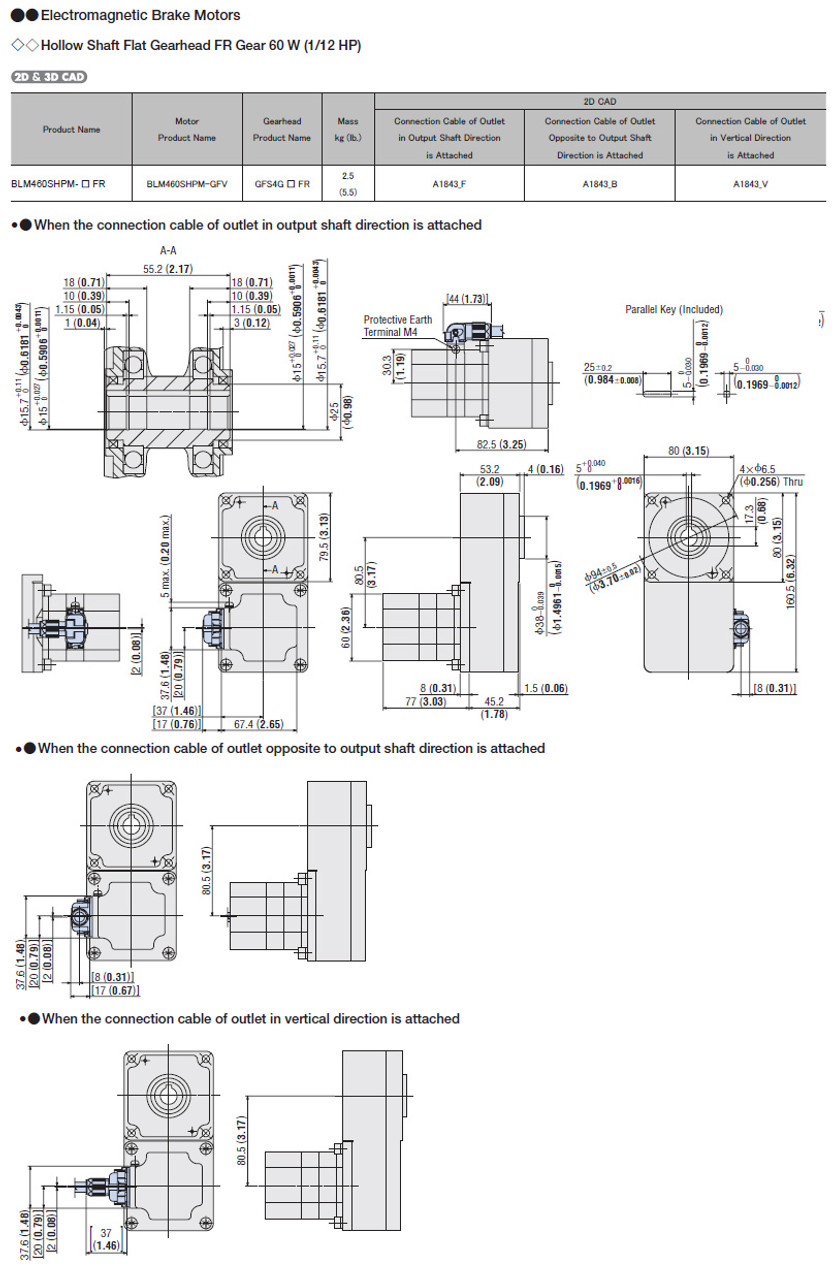 BLM460SHPM-100FR - Dimensions