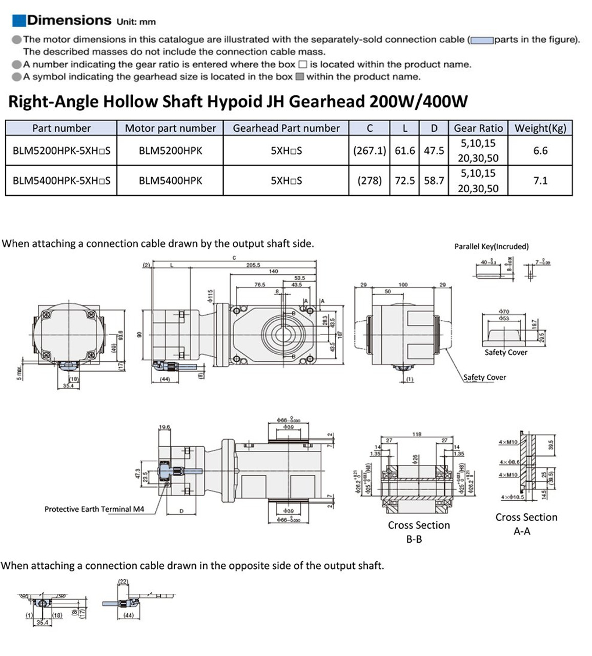 BLM5200HPK-5XH30S - Dimensions