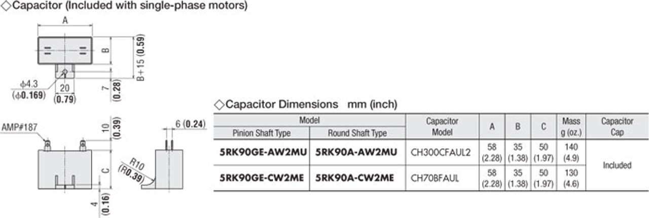 5RK90GE-CW2ME - Dimensions