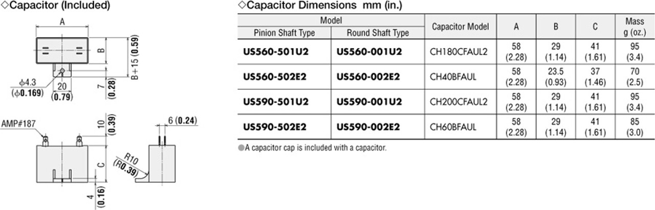 USM560-502W-1 / 5GU3.6KA - Dimensions