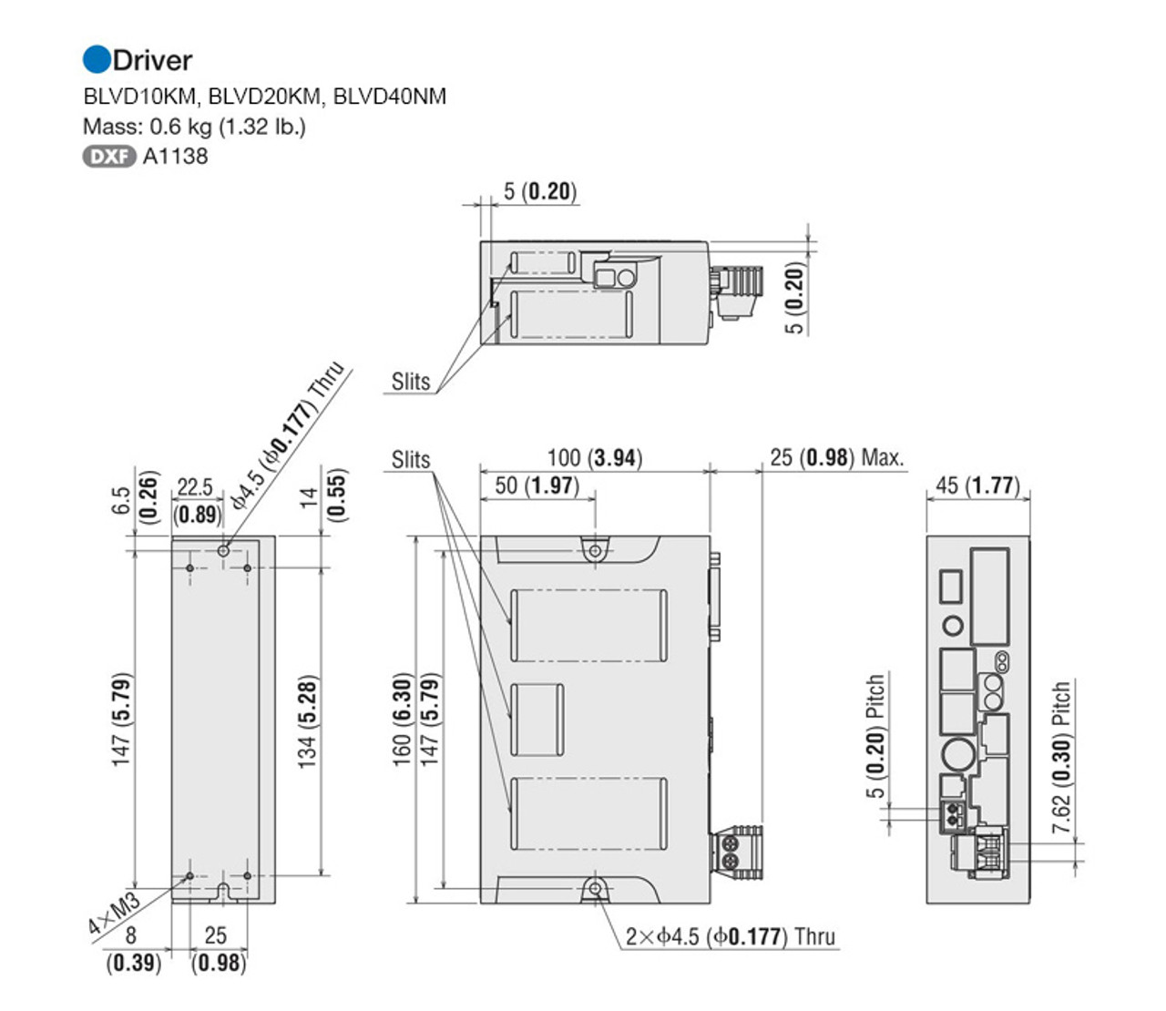 BLV640NM100S - Dimensions