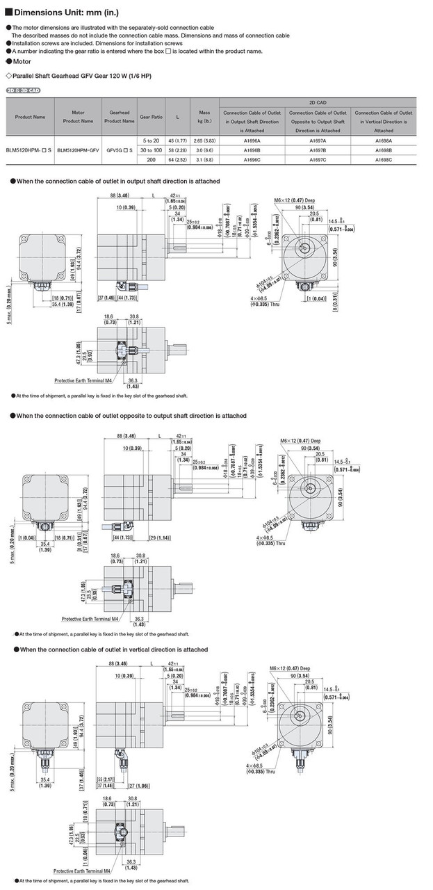 BLM5120HPM-5S - Dimensions