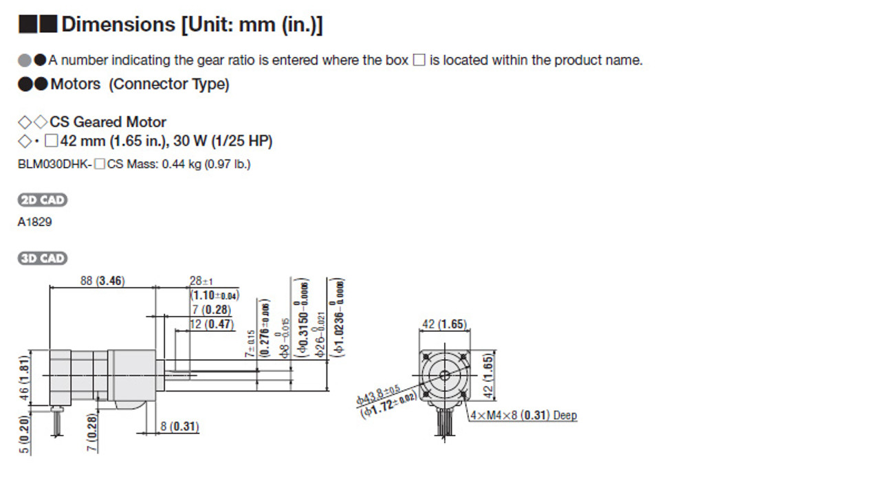 BLM030DHK-5CS - Dimensions