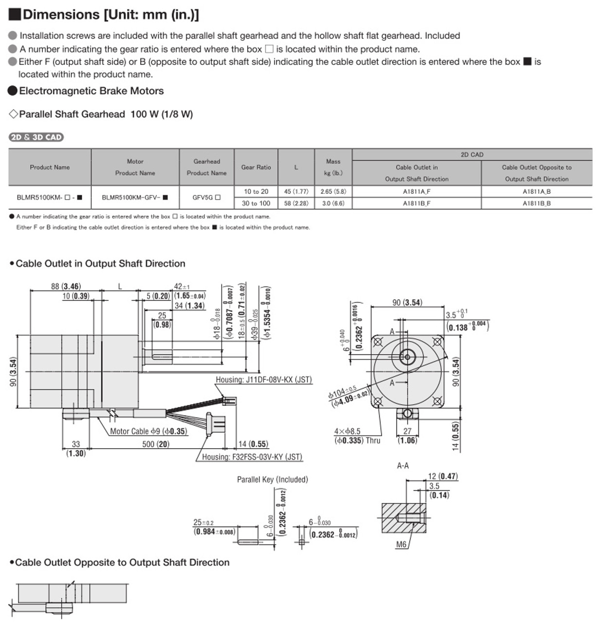 BLMR5100KM-15-B - Dimensions