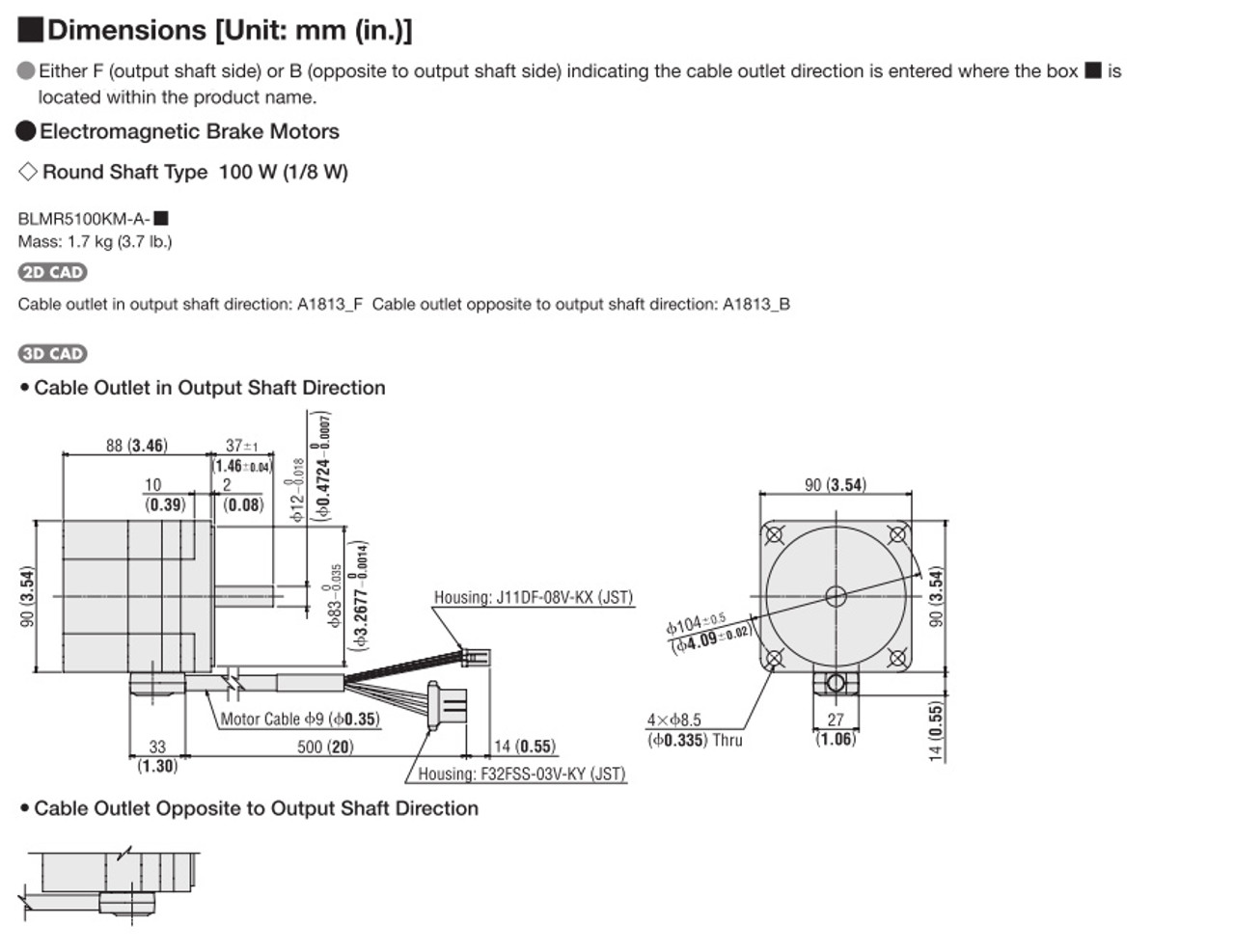 BLMR5100KM-A-F - Dimensions