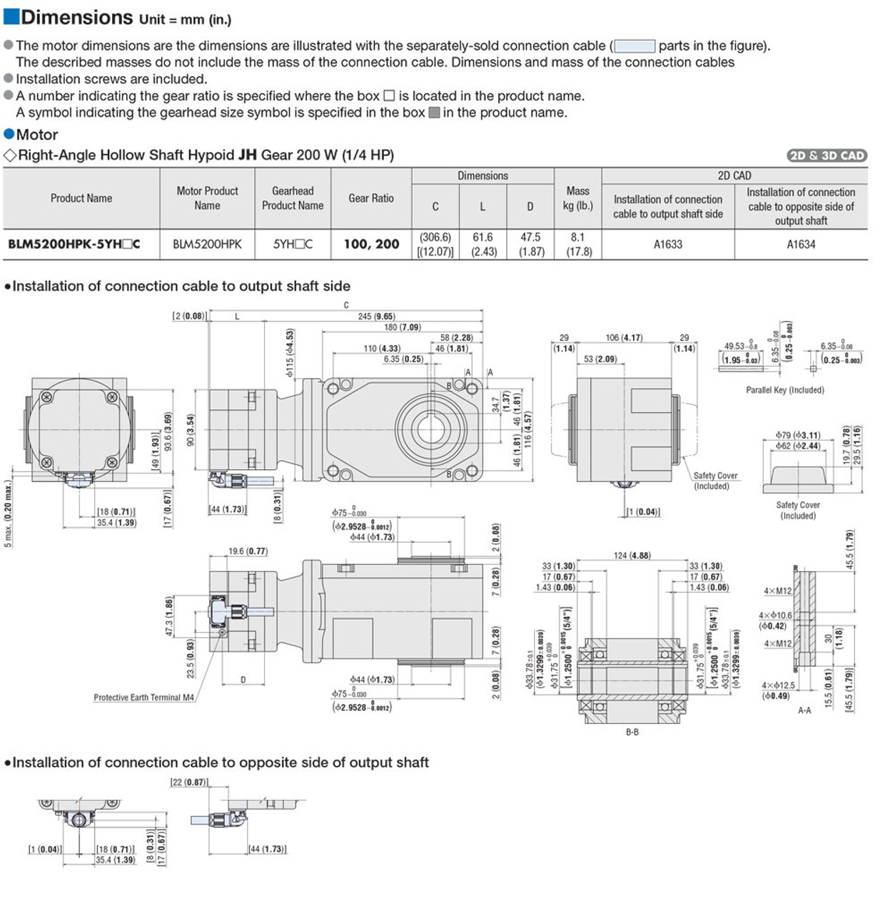 BLM5400HPK-5YH200C - Dimensions