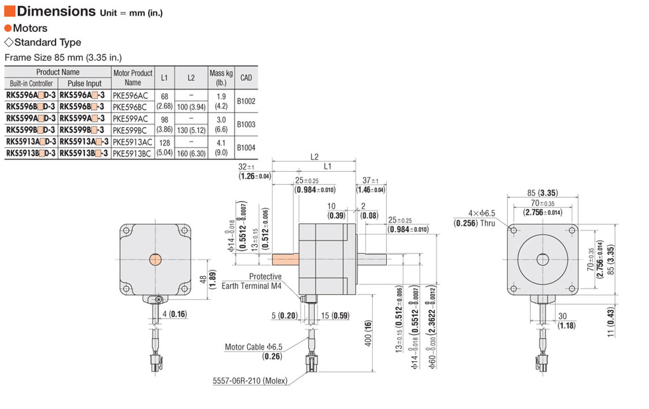 RKS5913BCD - Dimensions