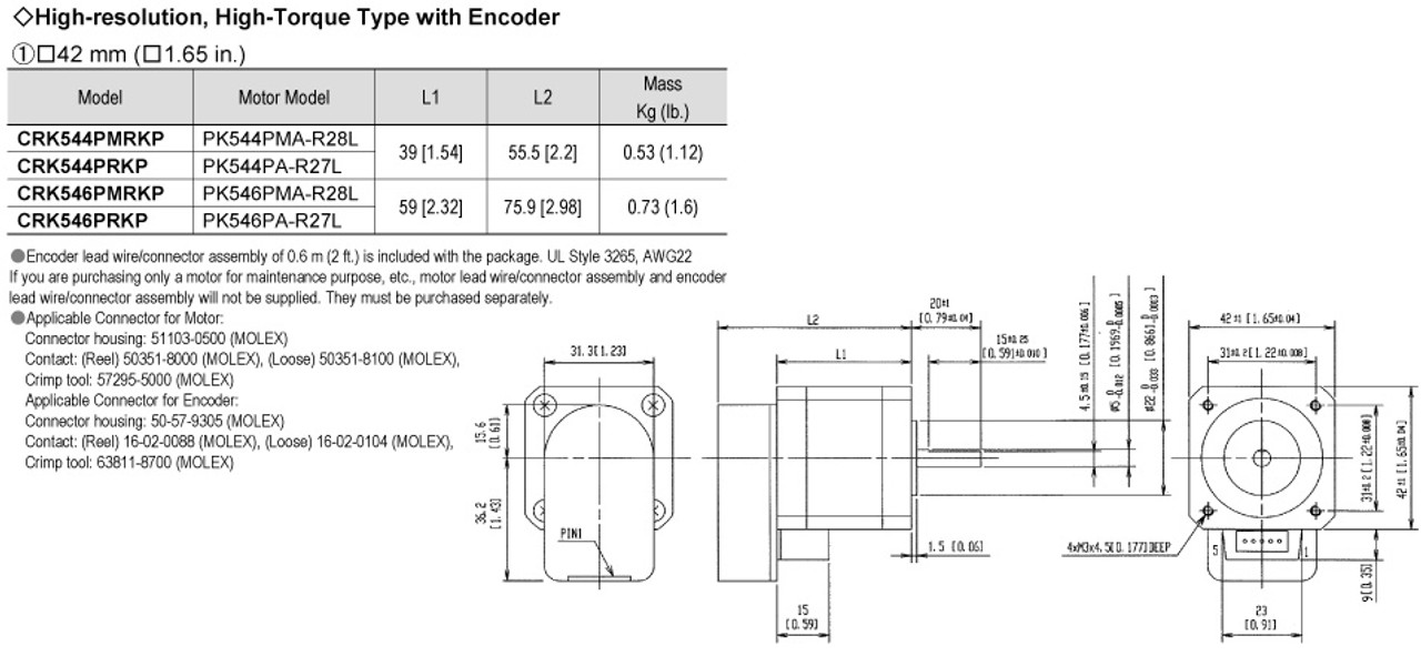 PK544PA-R27L - Dimensions