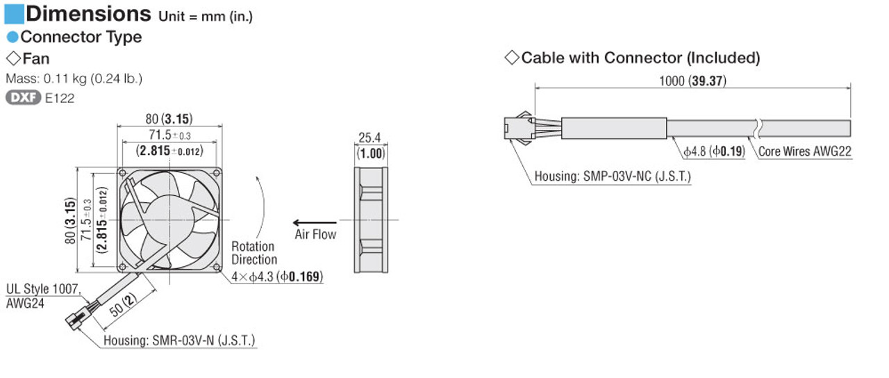 MDA825-24H - Dimensions