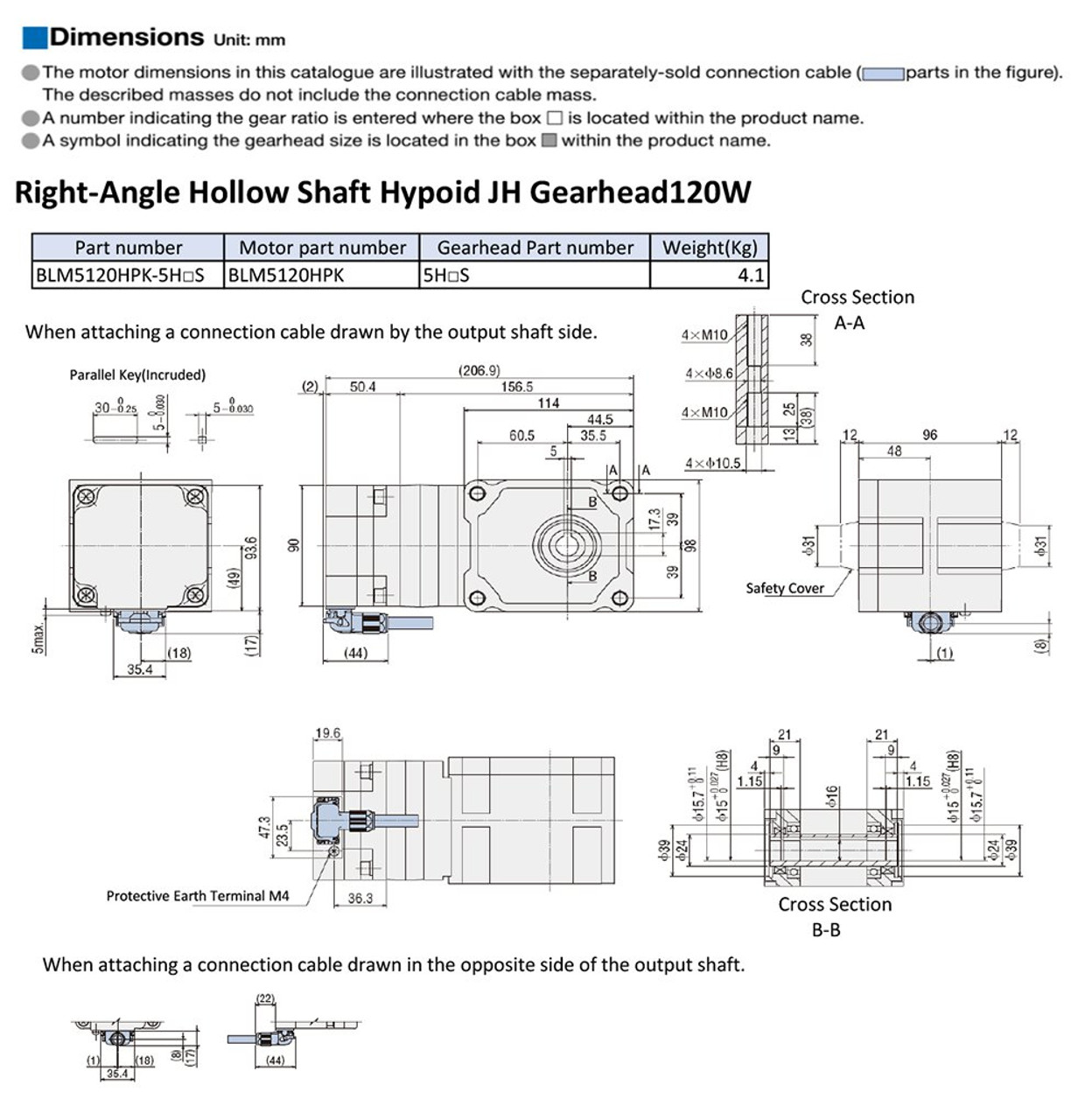 BLM5120HPK-5H15S / BMUD120-A2 - Dimensions