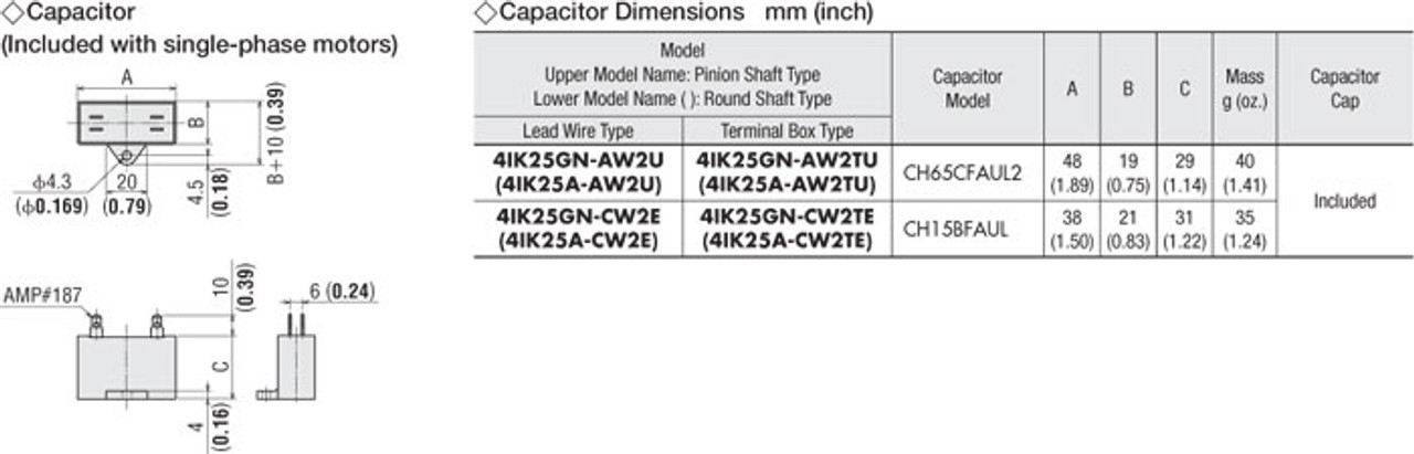 4IK25GN-AW2TU / 4GN18SA - Capacitor