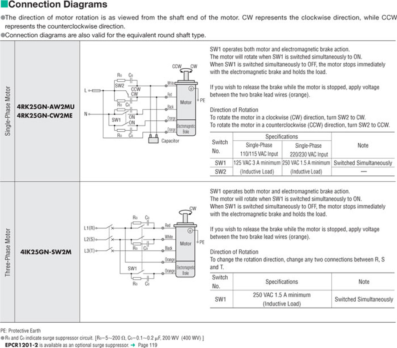 4IK25GN-SW2M / 4GN3K - Connection