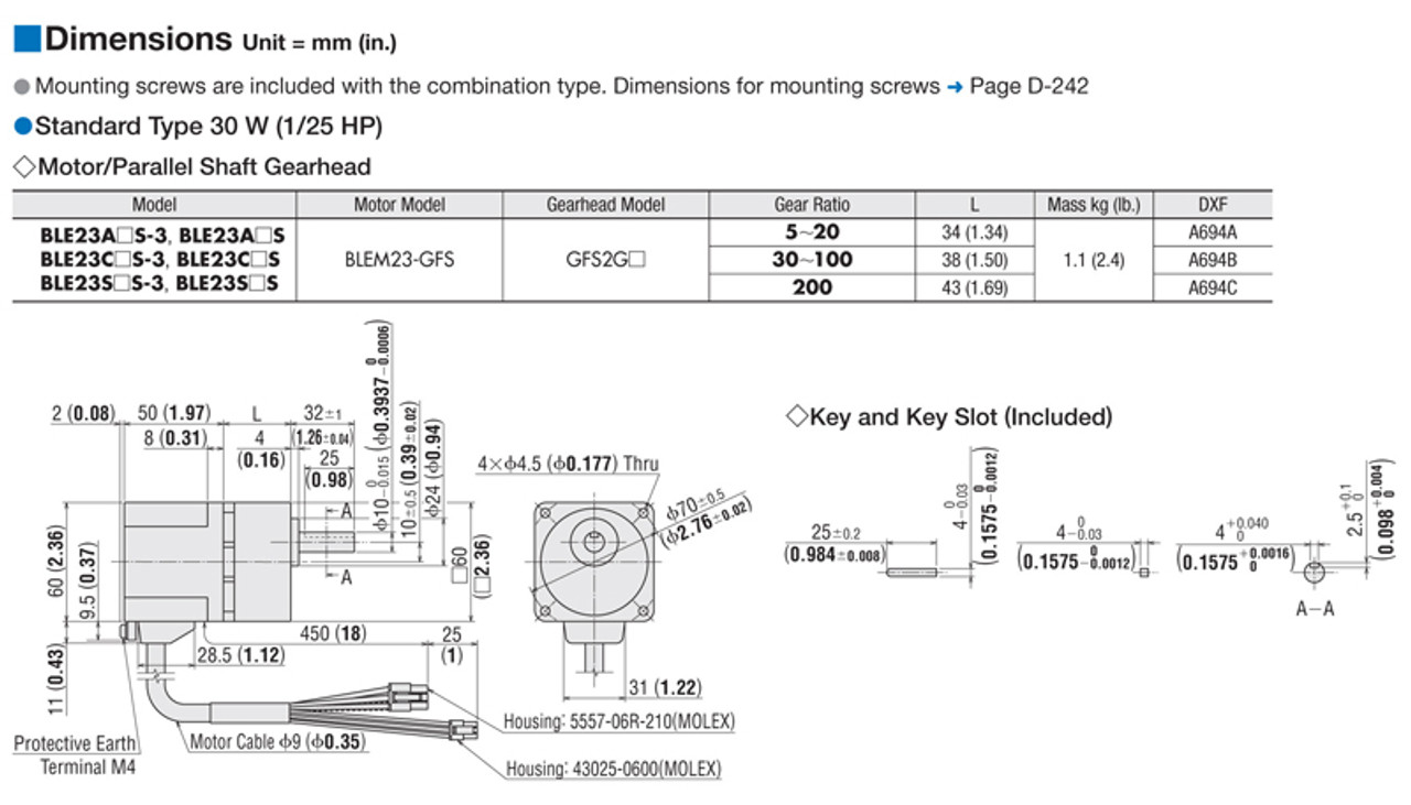 BLEM23-GFS / GFS2G30 - Dimensions