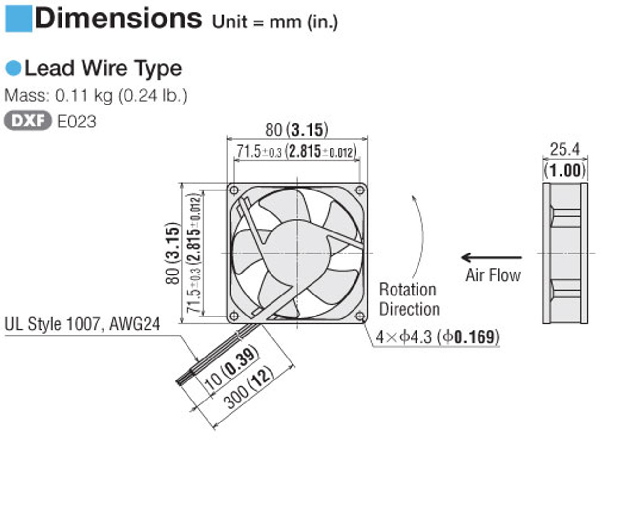 MDA825-24 - Dimensions