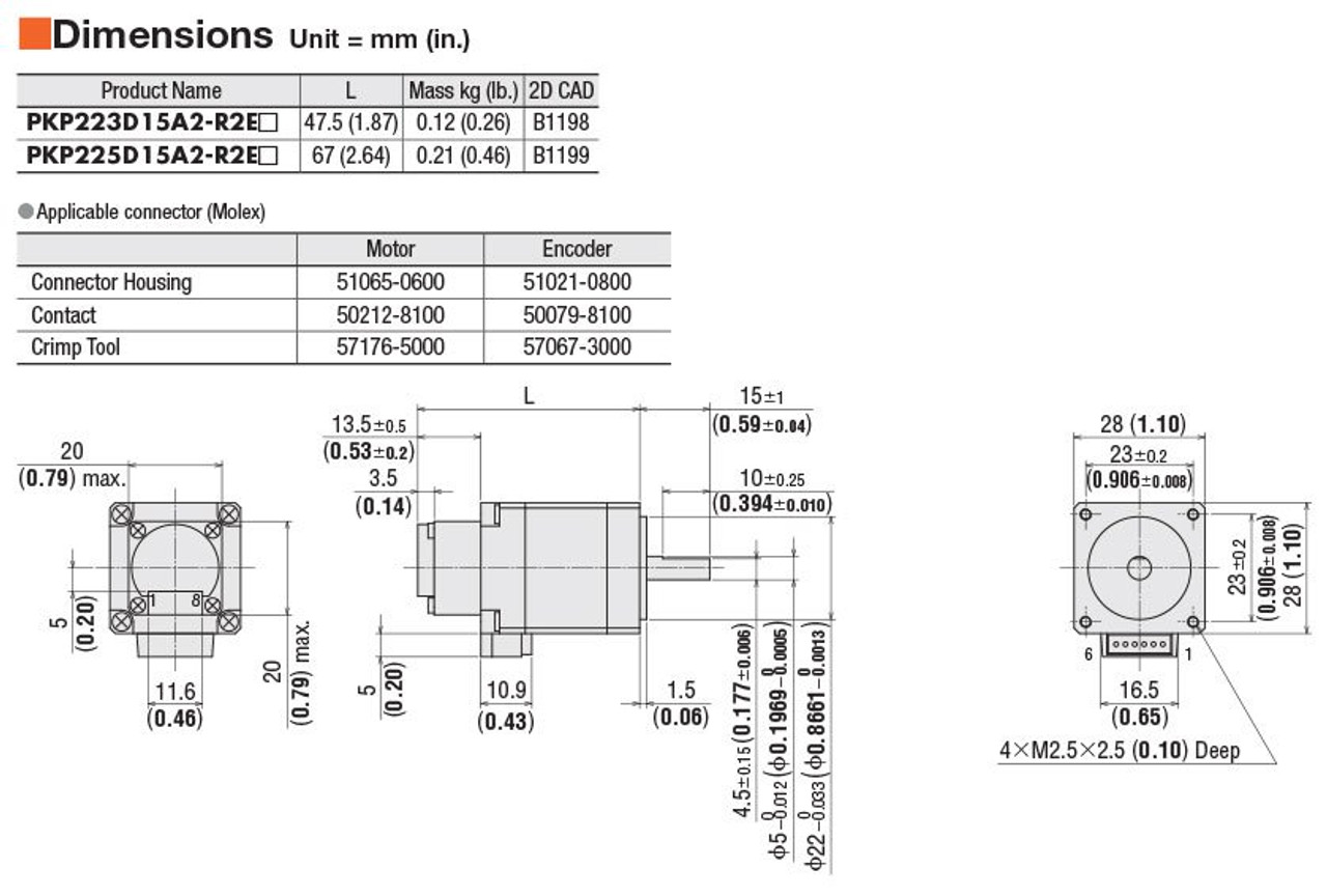 PKP225D15A2-R2E - Dimensions