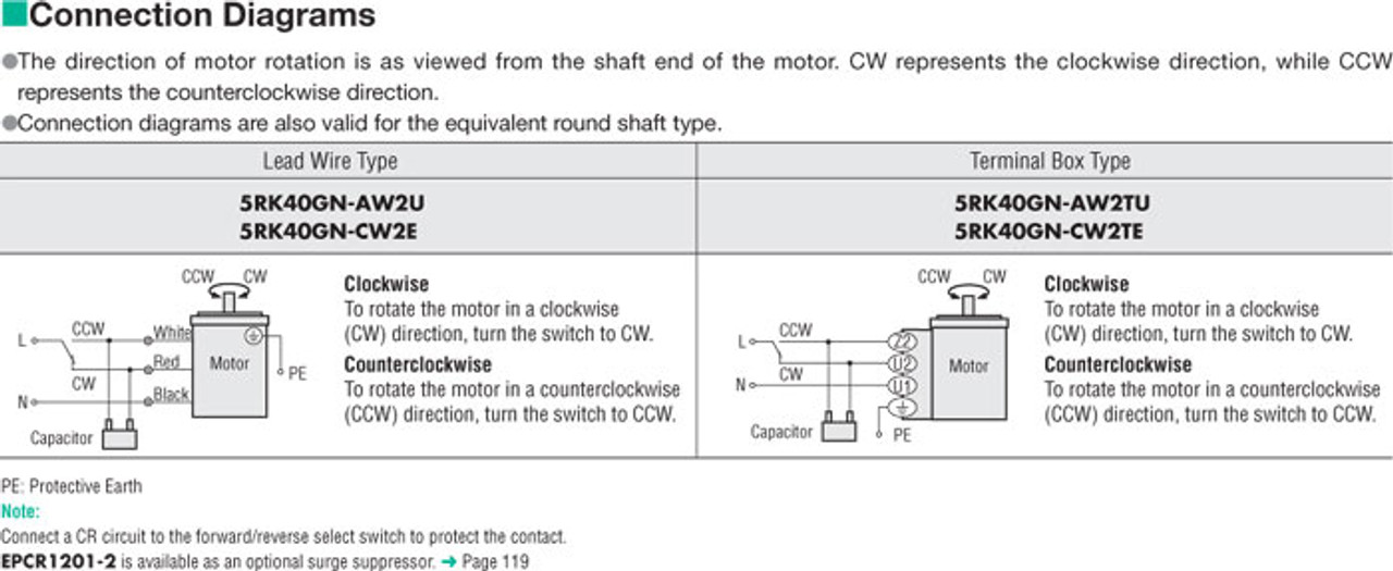 5RK40GN-AW2TU / 5GN3.6SA - Connection