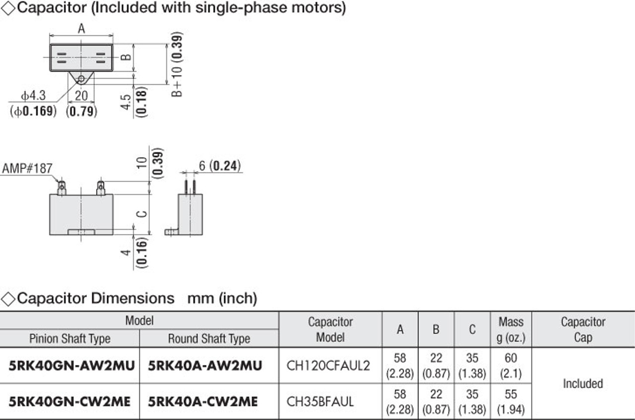 5RK40GN-AW2MU / 5GN12.5SA - Capacitor