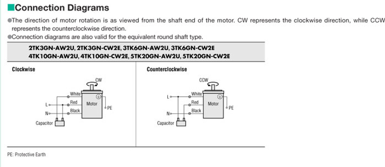 5TK20GN-CW2E / 5GN12.5SA - Connection