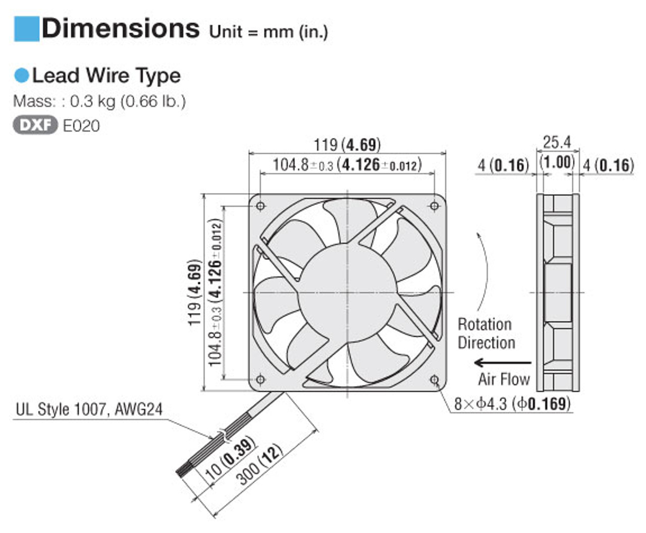 MDA1225-12 - Dimensions