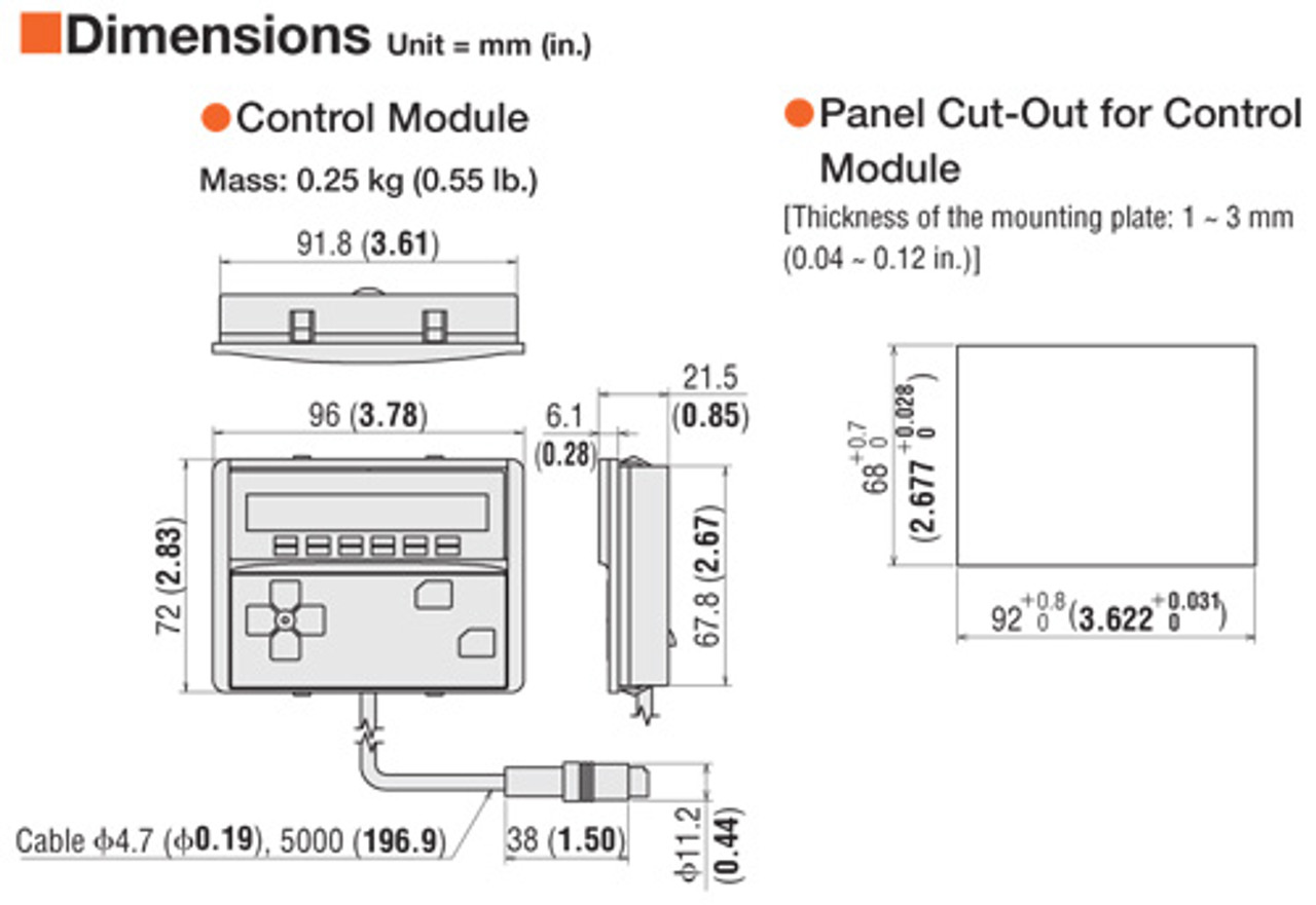 BLV620K15S-3 / OPX-2A - Dimensions