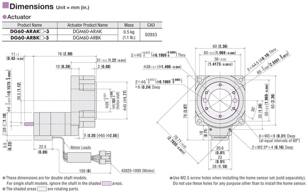 DGM60-ARAK / ARD-KD - Dimensions