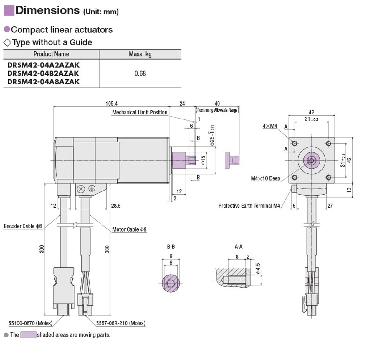 DRSM42-04B2AZAK / AZD-K - Dimensions