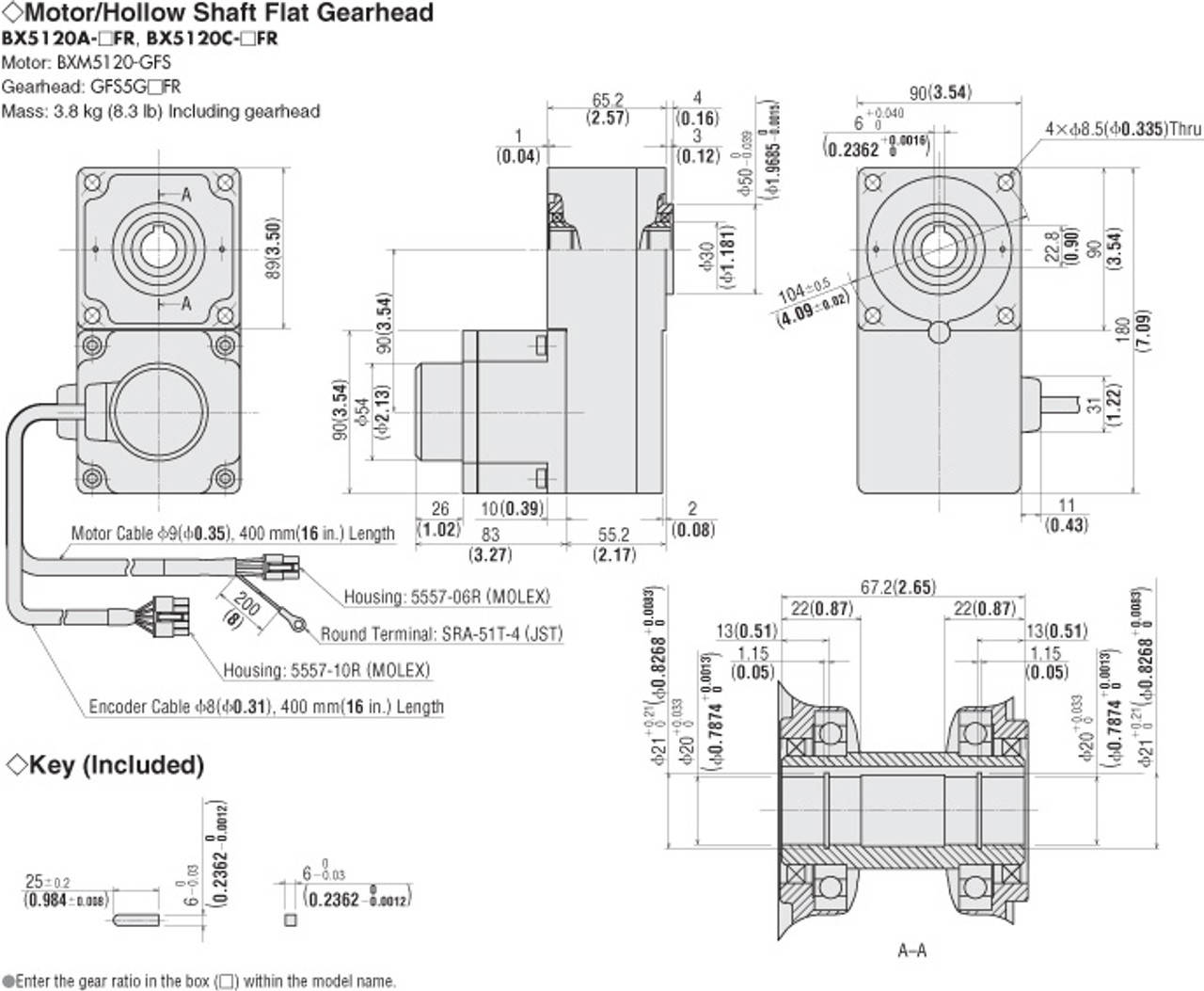 BXM5120-GFS / GFS5G30FR - Dimensions