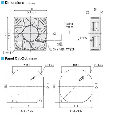 MDS1238H-24 - Dimensions